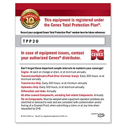 Cenex Total Protection Plan Equipment Decal