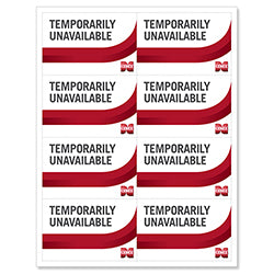 Temporarily Unavailable Tags (32/pack)