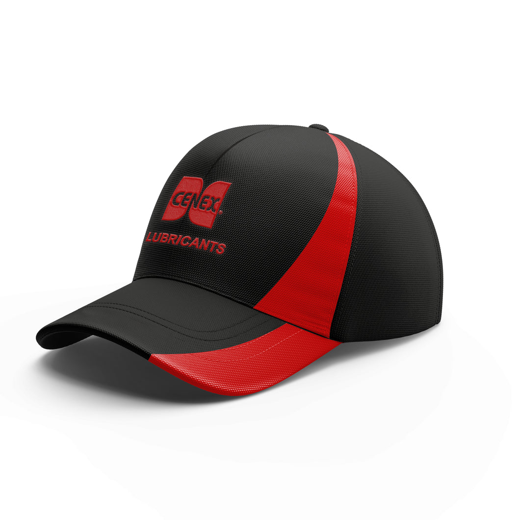 Cenex Lubricants Adult Sport-Tek Nylon Cap - Black/Red