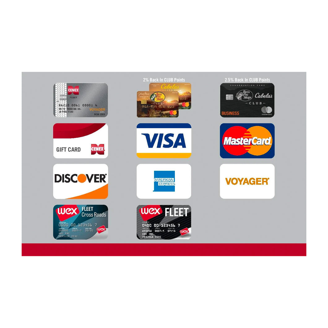 Window Cling Credit Card Decal